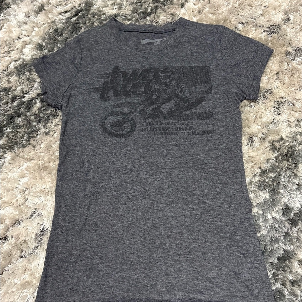 Gray Motocross Graphic T-Shirt